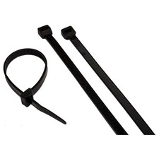 48" - 175 LB BLACK NYLON CABLE TIES REGAL BRAND UV ZIP TIES - 500 BOX