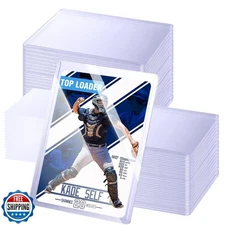 100 Topload Card Holder and 100 Soft Sleeves, JIQEZNL 35pt Toploa