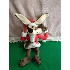 Looney Tunes Whiley Coyote Santa Plush 13"