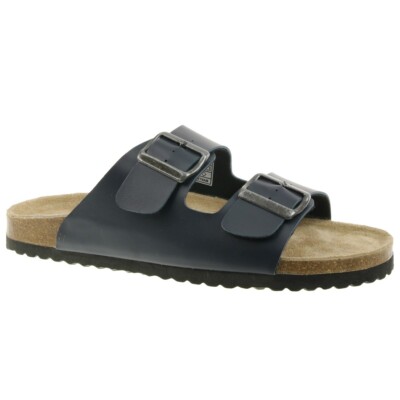 Supersoft 174 006 Herren Pantolette Sandale Tiefenfussbett Leder Kork Schnallen 
