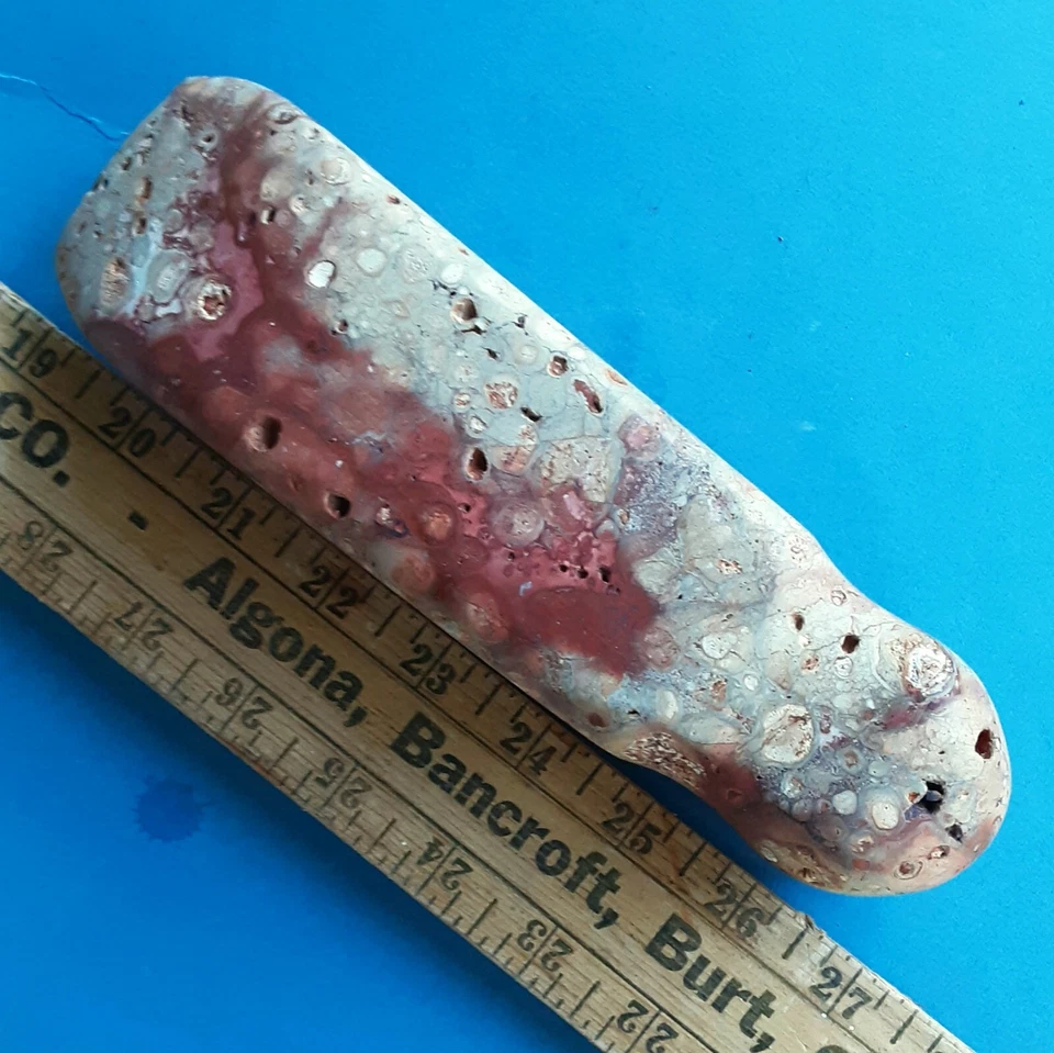  Cabeza de hacha de piedra de ceremonia de ranura completa Indian Lg 6 1/2"+ 1 7/8"+1 1/2" Foto 2 de 4