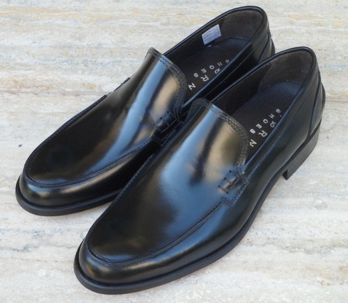Mocassini uomo College mod.REX in vera pelle e suola in cuoio ITALIANO |  eBay