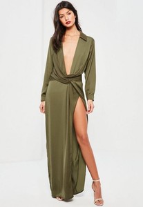 berry layered split front maxi dress