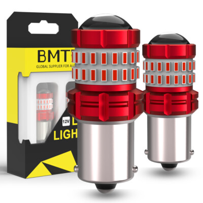 1156 7506 P21W Red LED Brake Stop Tail Light Bulb Error Free For BMW Audi Lexus