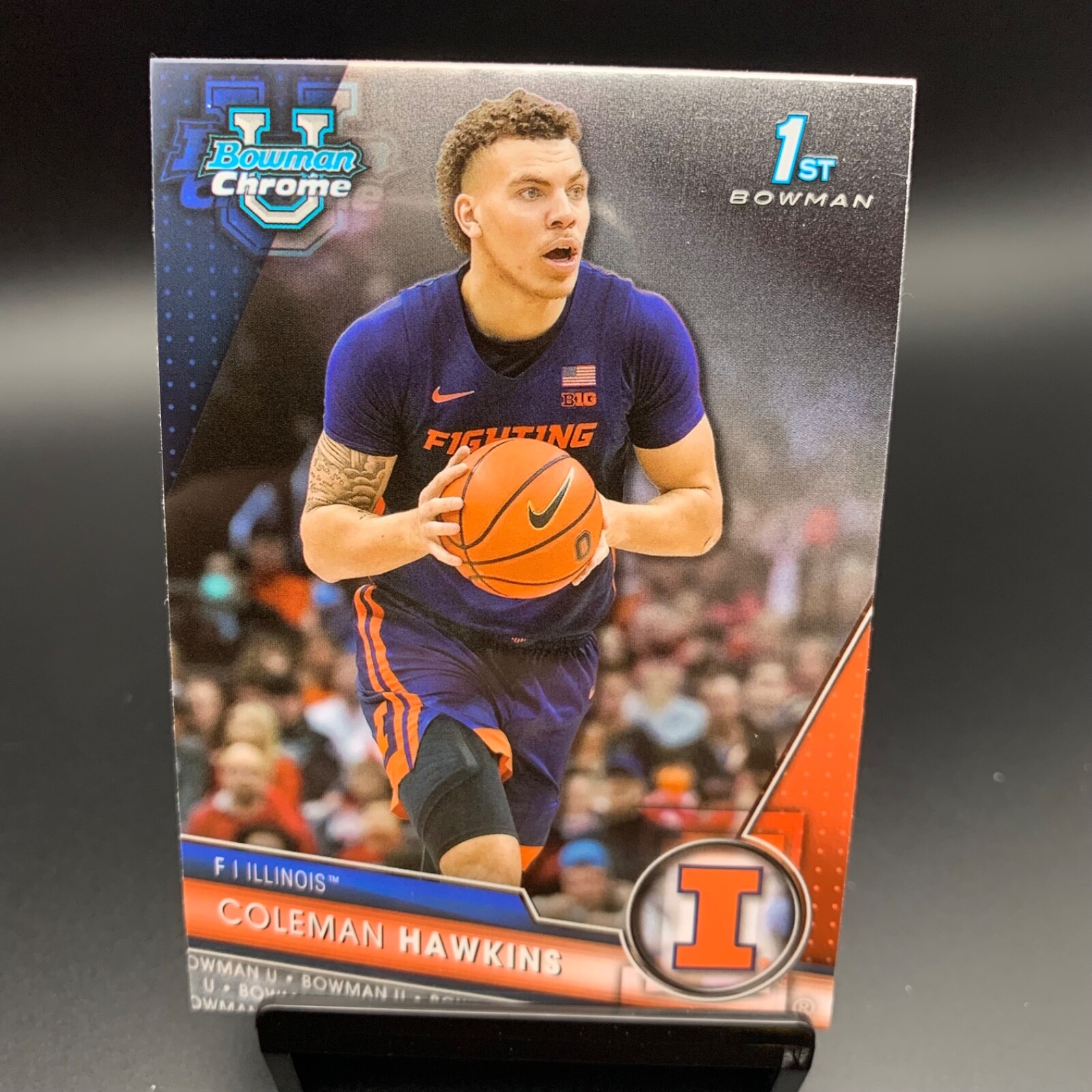 2023-24 Bowman Chrome U #97 Coleman Hawkins Illinois Fighting Illini