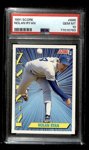 1991 Score Nolan Ryan PSA 10 Texas Rangers #686