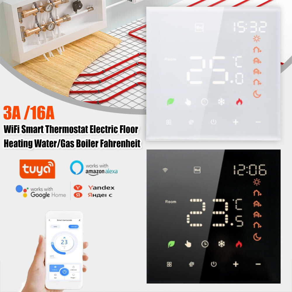 Smart WiFi Thermostat for Floor Heating & Boiler with Tuya App Control-image