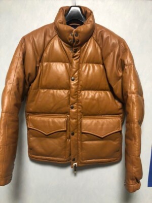 A BATHING APE Leather Down Jacket Size S | eBay