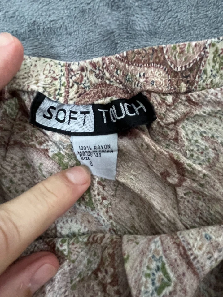 Saia Midi Feminina Soft Touch Pequena Multi Toda Parte Paisley Babado Bainha Puxar - Imagem 2 de 4