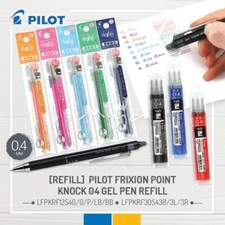 3x FRIXION Point Knock Synergy Tip REFILLS Needle Pen Erasable Ink Pilot 0.4 XF