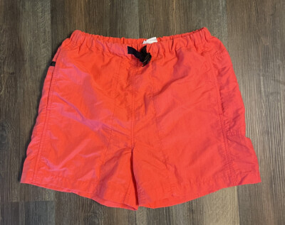 The North Face Mens Size M Off Red Mesh Lined Swimming Beach Board Shorts  Trunks