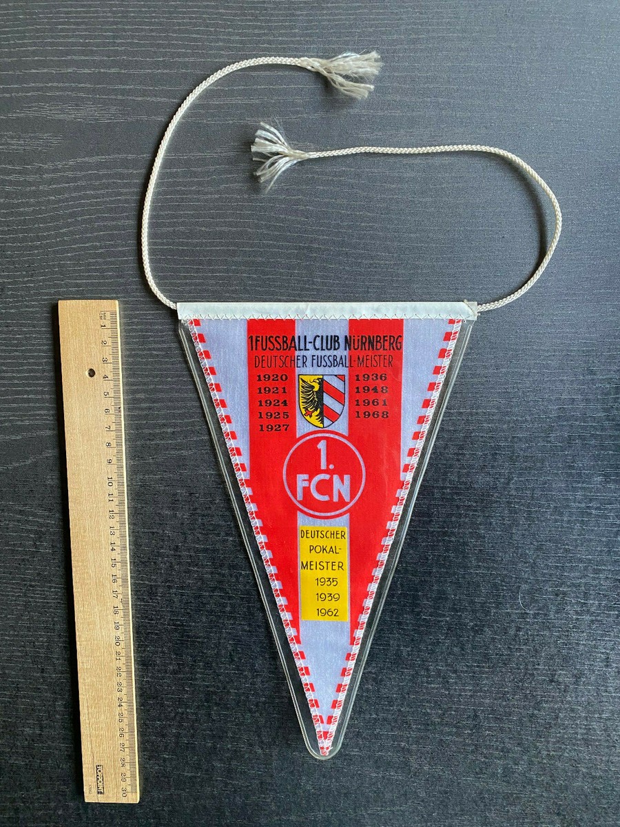 Fanion 1.FC Nürnberg – Champion D'Allemagne 1968 – Neuf (environ 27x18.5 Cm)