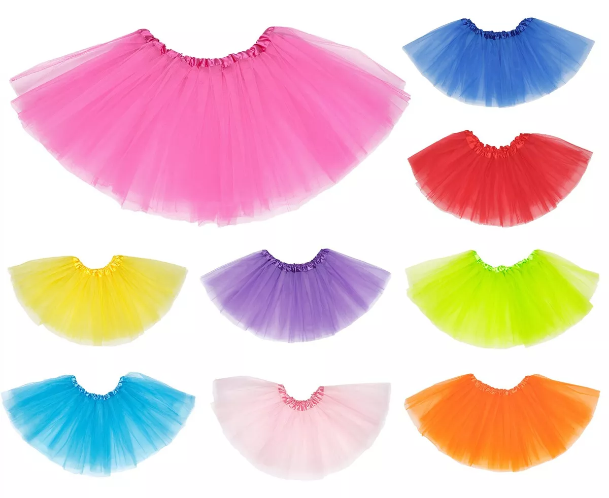 LADIES PETTICOAT TUTU SKIRT 80S NEON FANCY DRESS DANCE COSTUME HEN