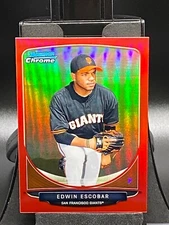 2013 BOWMAN CHROME PROSPECTS - EDWIN ESCOBAR RED REFRACTOR -SSP #3/5