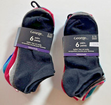 12 PAIRS George GIRLS ankle Multicolor SOCKS SIZE 9-11 LL41