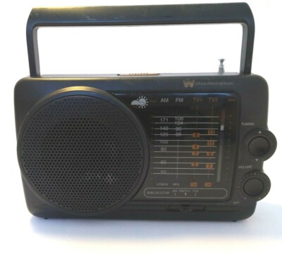 White Westinghouse WPC-1109 AM/FM  Portable Radio Instant Weather Emergency 