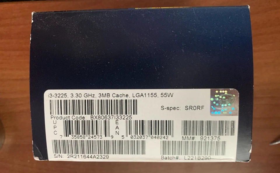 Intel CPU Core I3-3225 3.3GHz 3MB LGA1155 BX80637I33225 - Image 2 of 3