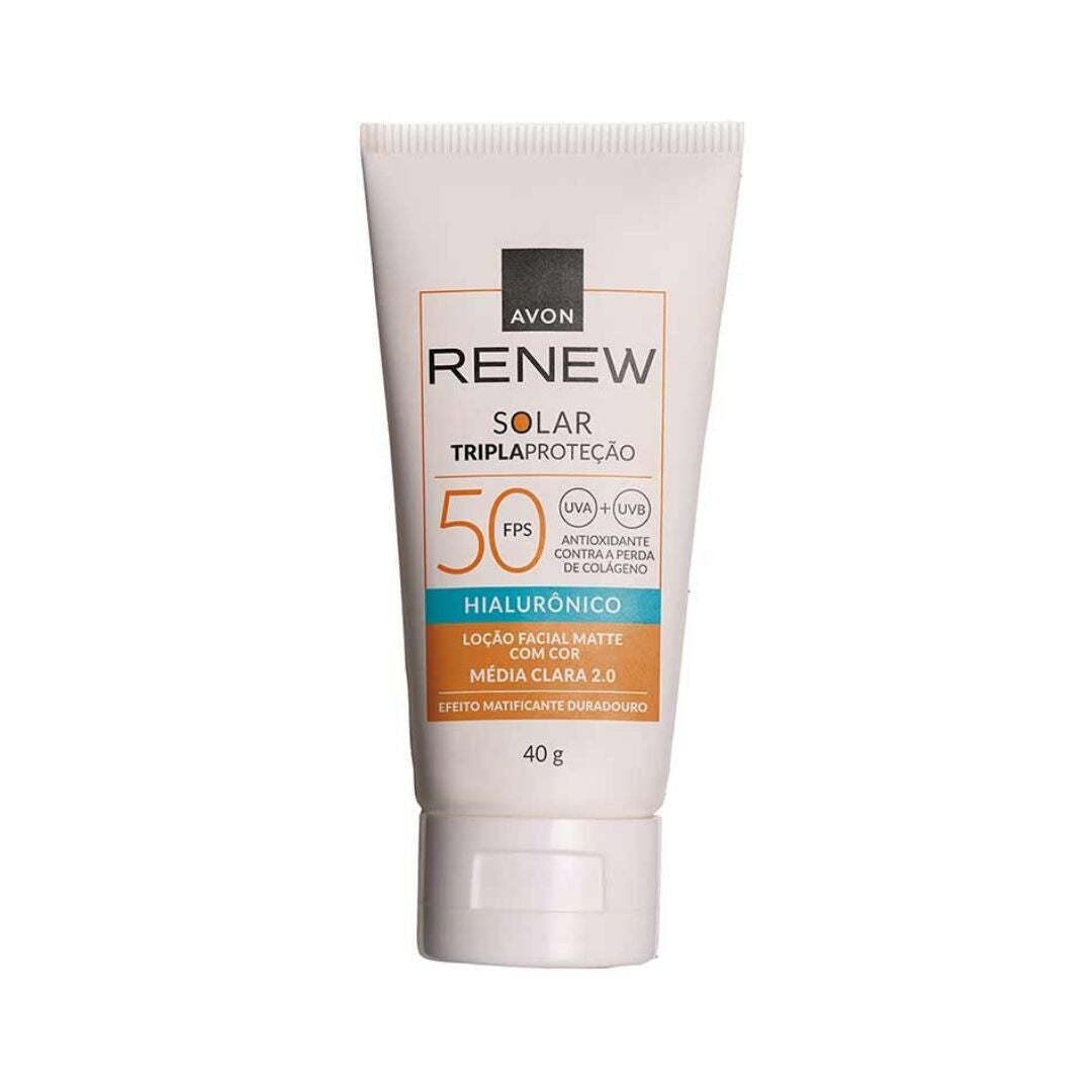 Avon Renew SPF50 Matte Facial Sunscreen 40g Medium Light Tint