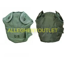 LOT OF 2 USGI US MILITARY ARMY USMC 1 QT CANTEEN COVER POUCH w/ ALICE CLIPS EXC