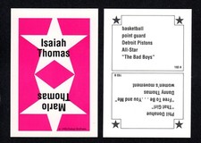 Isiah Thomas Pistons Basketball - Vintage 1990 Parker Brothers Game Card #193A