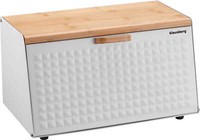Brotkasten Brotbox Stahl-Bambus Doppelseitige ÖFfnung Klausberg KB-7468