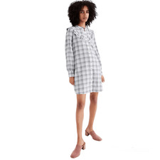 Madewell Plaid Ruffle-Yoke Prairie Shirtdress XS