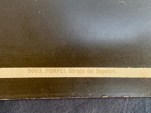 Fotografia Originale '800 - Pompei - Strada dei Sepolcri - Ediz. Brogi 5063 - Foto 3 di 4