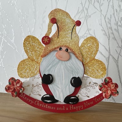 Handgefertigte Wichtel Gonk schaukelnde Weihnachtskarten - verschiedene Designs