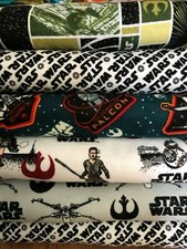 handmade star wars flannel front and back baby/toddler blankets