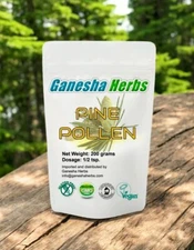 ORGANIC PINE POLLEN POWDER - WILD HARVESTED  BULK  200 grams! PREMIUM QUALITY