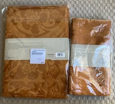 Baroque Ogee Damask Tablecloth 60"x84" + 4 Napkins Spice Cost Plus World Market