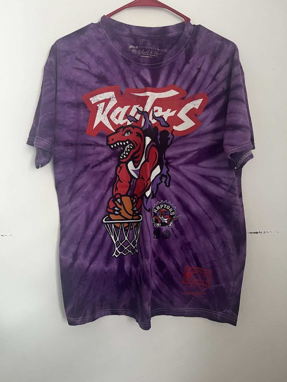 purple tie dye raptors shirt