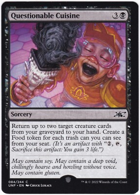 MTG Errors - Miscut - Unfinity C Questionable Cuisine