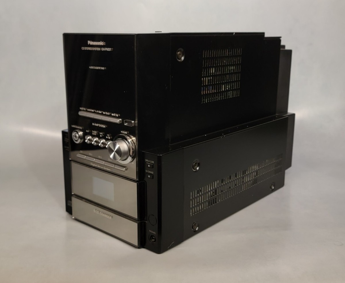 Panasonic Stereo System SA-PM27 5 Disc CD Changer Cassette