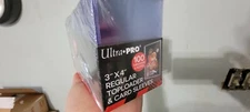 NEW, SEALED 100 Ultra Pro Regular 3x4 Top loaders Toploaders + 100 Soft Sleeves