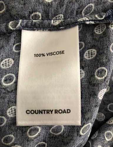 🌻COUNTRY ROAD SIZE XS ULTRA MARINE PRINTED WOVEN TEE NWT RRP $99.95 - Picture 10 of 10