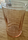 Mid Century Modern Set Of 6 Vintage Pink Depression Glass Juice Glasses Retro — photo 6