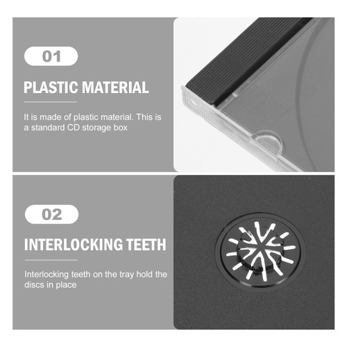 6 Pcs CD Case Holder Storage Single Container for Disc Dvd Boxes - Afbeelding 11 van 12