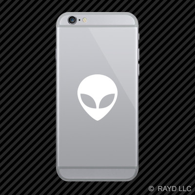 (2x) Alien Cell Phone Sticker Mobile mars area 51 #2 many colors