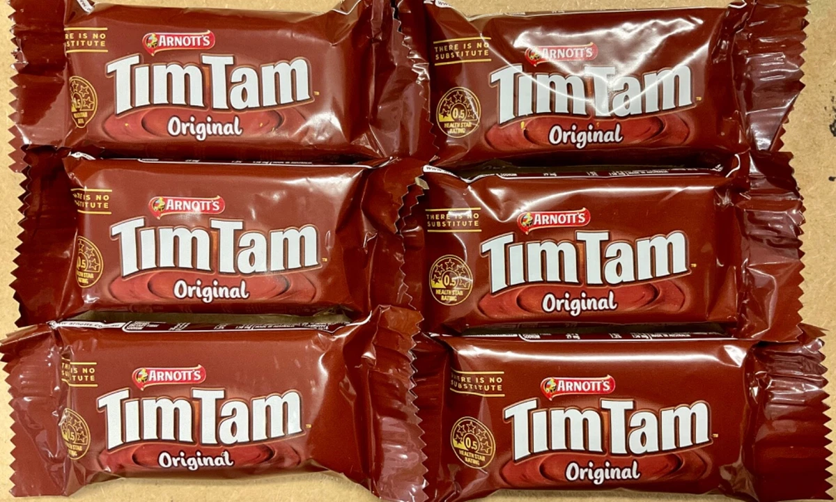 6 Individual Original Milk Chocolate Tim Tams 18g Each - Australian Import