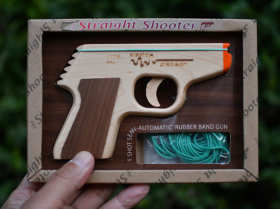 Elastic Precision Model: 1960 PPK Material: Maple- Walnut Five Shooter