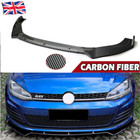 Carbon Black Front Splitter Spoiler Lip For VW Golf MK7 MK7.5 R GTD GTI TSI TDI