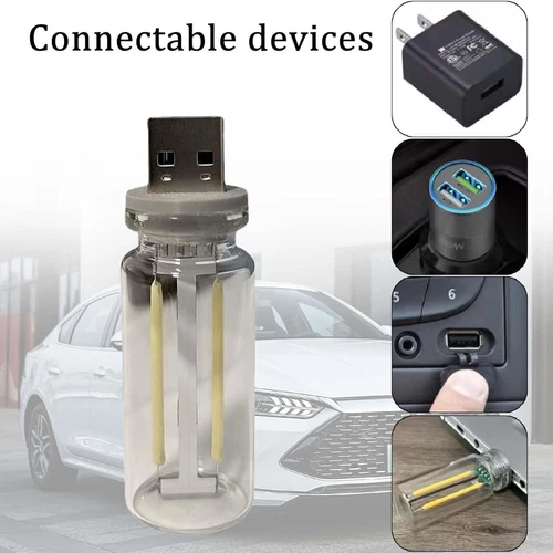 2X Retro Car Lamps USB LED Car Interior Atmosphere Lights Plug-in USB Night Lamp - Bild 13 von 28