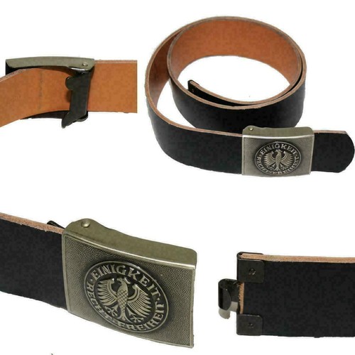 BW Ledergürtel 50mm – Original Bundeswehr Feldkoppel mit Schnellverschluss - 第 1/10 張圖片