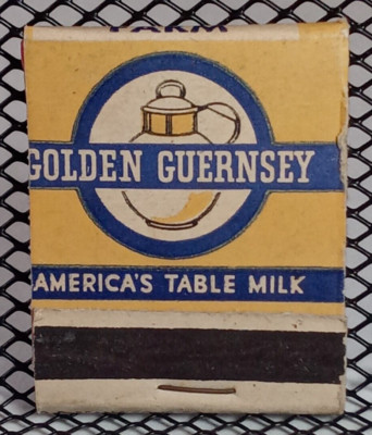 St Charles Illinois Golden Guernsey PRIMROSE Table Milk Farm Vintage Matchbook