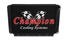 Qr 3 Row Dp Black Finish Radiator1.51.75 For 1961-1965 Lincoln Continental Ls