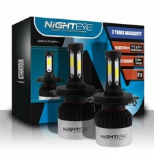 H4 NIGHTEYE LED KIT BI XENON DUAL BEAM COB LED 72W 9000LM XENON WHITE 