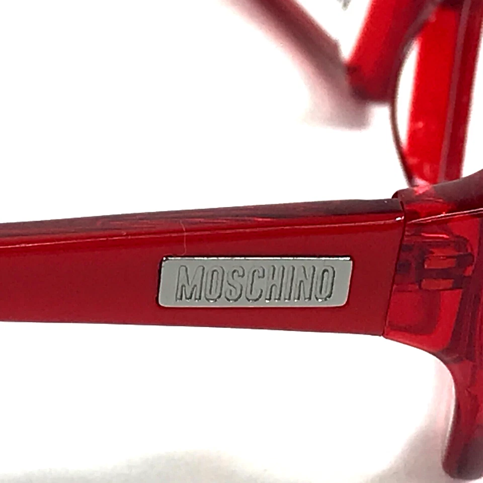 Monturas para gafas Moschino M3701-V 574 rojo transparente rectángulo borde completo 52-16-135 Foto 4 de 4