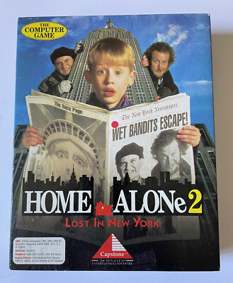 HOME ALONE  2 Lost in NY VTG 1992 MS-DOS 3.1 IBM PC 3.5 Disk Movie Computer Game