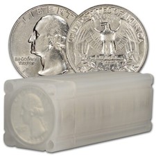 90% Silver Quarters - Brilliant Uncirculated - Roll of 40 - $10 Face Value